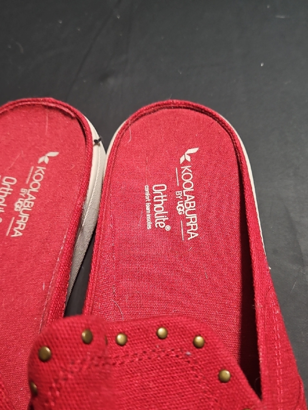 Koolaburra by UGG Darcee canvas studded slip-on mules Size 8.5 - Picture 2 of 11